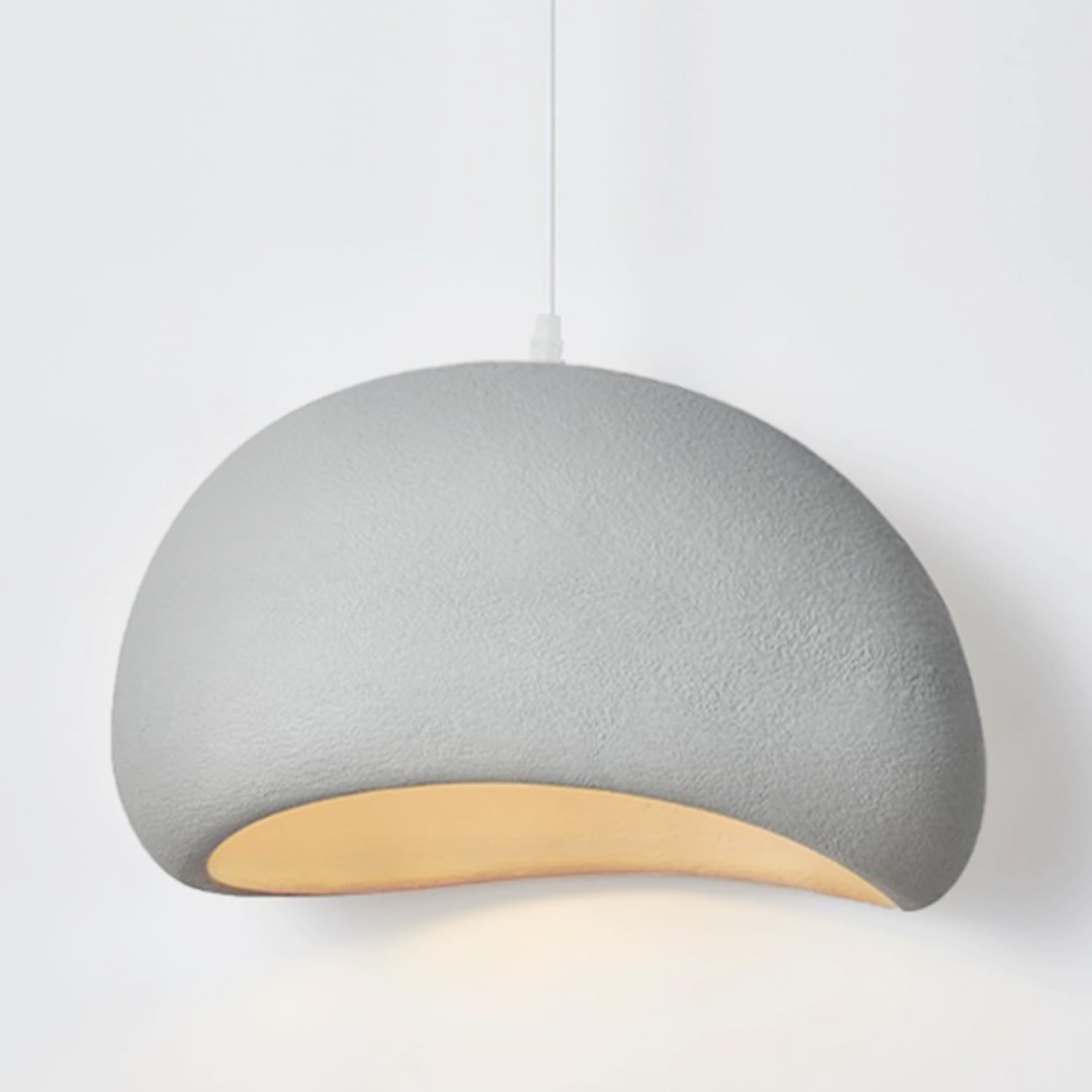 Pendelleuchte Moderne Hängelampe Kreative Lampenschirm Kronleuchter Ø40cm Hängeleuchte E27 Verstellbar Deckenleuchte für Schlafzimmer Esszimmer Wohnzimmer, Grau