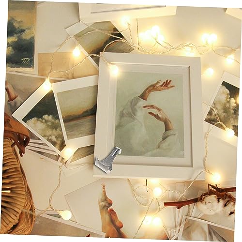 Image of 10pcs Metal Picture Frame Hooks for Wall Mounting Photo Hanging Hardware for Art and Photography Display for Use