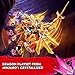 LEGO NINJAGO Lloyd’s Golden Ultra Dragon Toy for Kids, 71774 Large 4 Headed Action Figure with Blade Wings Plus 9 Minifigures
