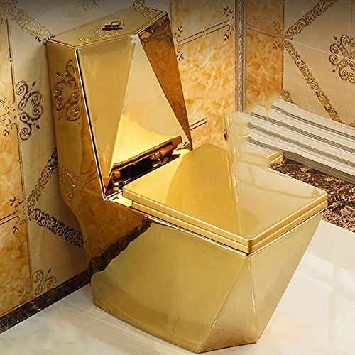Inodoro Golden Super Toilet One Piece Dual Flush Mute para Hogar y Hotel, Sanitario Sifónico de Diseño Creativo miniatura 1