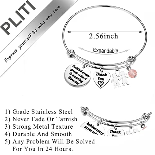 Image of PLITI School Director Gift Teacher Appreciation Bracelet School Counselor Gift Preschool Director Thank You Gift Principal Retirement Gift