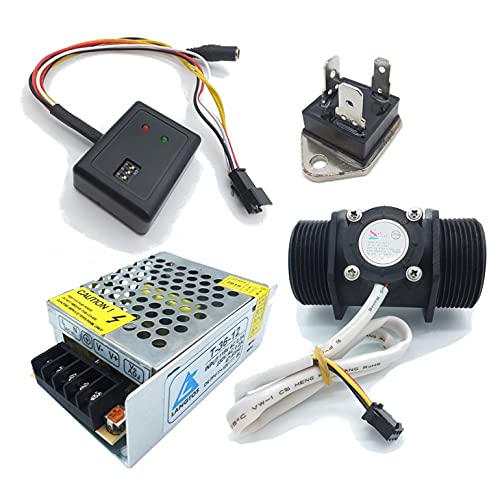 Pack avec interrupteur détecteur de débit + capteur de débit pour tuyau 1 1/2" + TRIAC + alimentation 12V (DN40)
