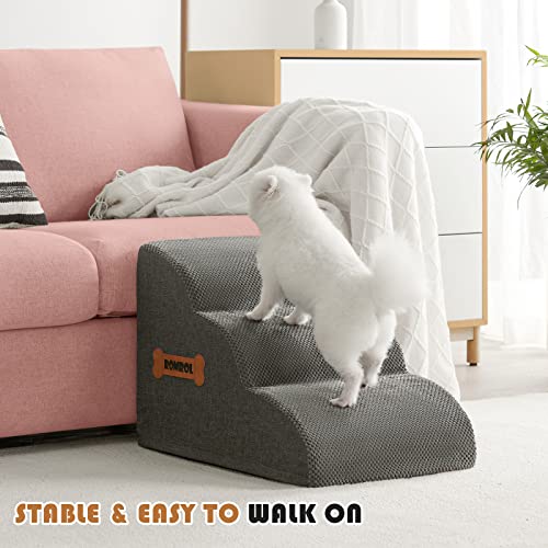 Romrol 001 Dog Stairs Ramp For Beds Couches,Extra Wide Pet Steps thumb #7