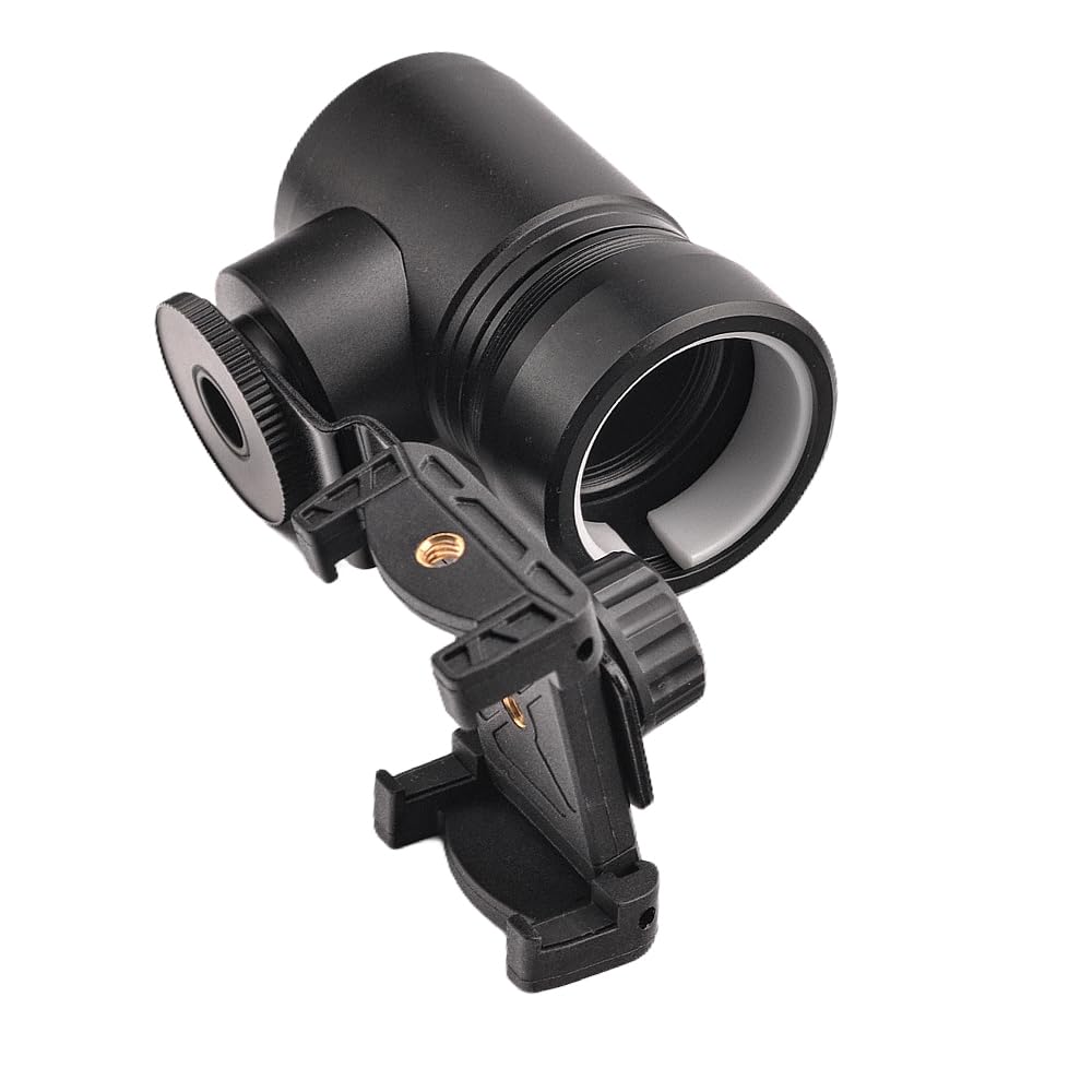 Adaptateur d'appareil photo pour lunette de visée de fusil – Adaptateur de caméra smartphone entièrement en aluminium pour la chasse et l'observation des oiseaux avec deux angles de vue –