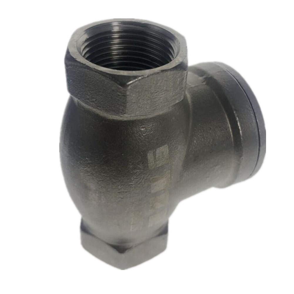 Valvole di ritegno Valvola di ritegno a Battente filettata BSPT 1-1/2 Pollici DN40 PN16 CF8M Valvola di ritegno Femmina in Acciaio Inossidabile 200PSI SS304(DN50)