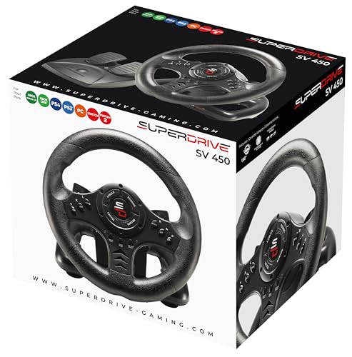 9. Bild von SUBSONIC Superdrive - Rennlenkrad SV450 Racing Wheel lenkräd mit Pedalen, Shift & Vibration - Xbox X/Series, Switch, PS4, Xbox One, PC (programmierbar für alle Spiele)