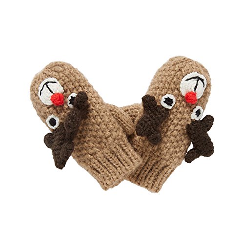 Preisvergleich Produktbild Mothercare Jungen Fäustlinge Reindeer Braun (Light Brown 599), 3-6 Jahre