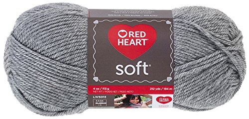 Image of Red Heart Soft Yarn, Light Gray Heather (E728.9440)