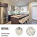 COTULIN 2 Pack Crystal Pendant Light for Kitchen Island, Modern Glass Stylish Chrome Chandelier Pendant Lighting, Adjustable Cord Hanging Lamps for Dinning Room Living Room Bedroom Bar