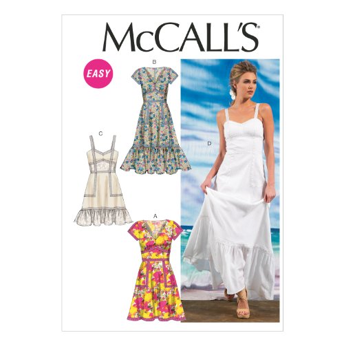 Mccall Pattern Company M6749 Misses' Lined Dresses Sewing Template, Size E5 (14-16-18-20-22) #TOP22