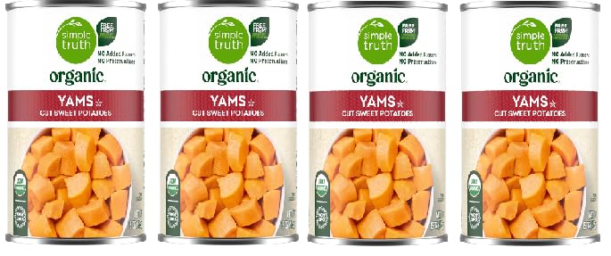 Organic Cut Sweet Potatoes Yams (4 Cans, 15 oz. each)