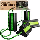 Rhino USA Heavy Duty Rubber Wheel Chocks for Trucks, Trailers, Tires, RVs & Air Planes - Durable, Non-Slip Chocks for Maximum Safety