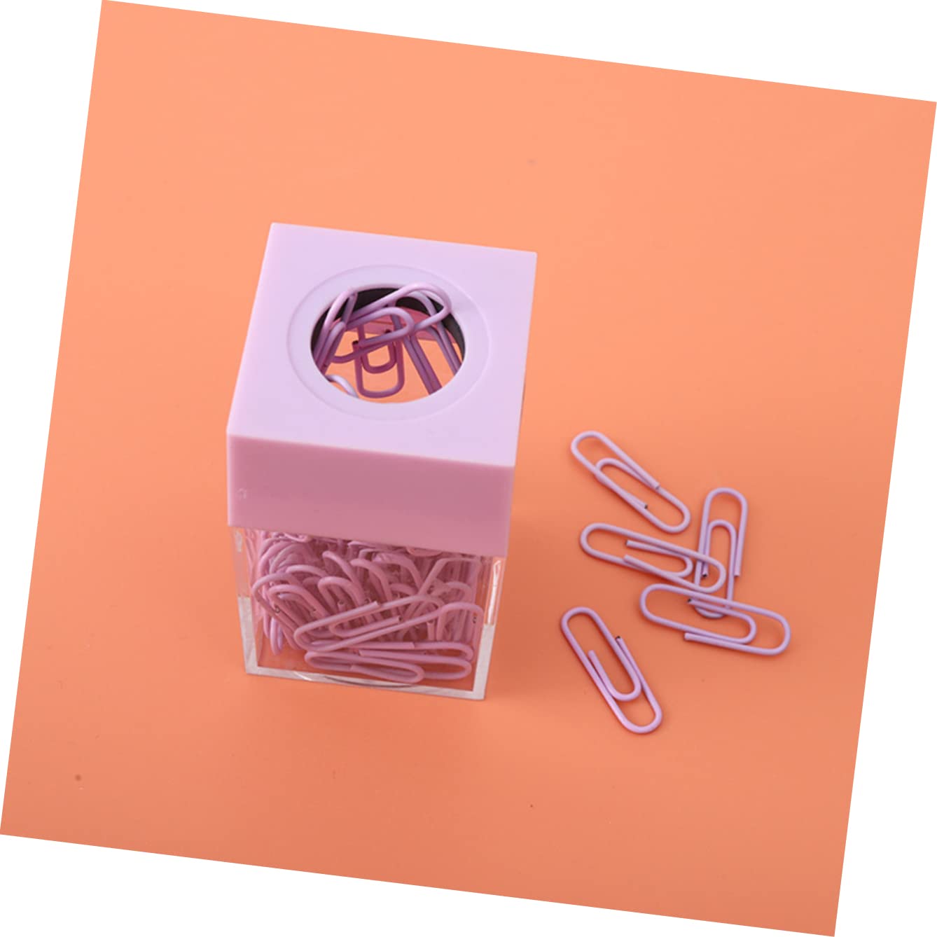 STOBOK 9 Pz Secchio Portaoggetti per Graffette Organizzatore di Graffette Magnetiche Porta Forcine Porta Carta da Scrivania Porta Graffette Il Clip Magnetica Plastica Ufficio Viola