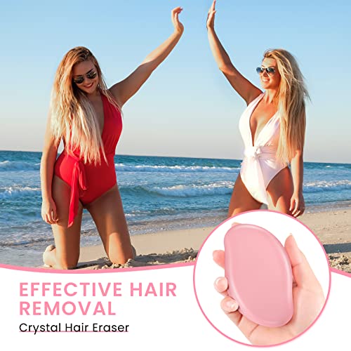 Cable4U Crystal Hair Eraser For Women And Men, Reusable Crystal Hair Remover Magic Painless Exfoliation Hair Removal Tool, Magic Hair Eraser For Back Arms Legs (Pink) #TOP5