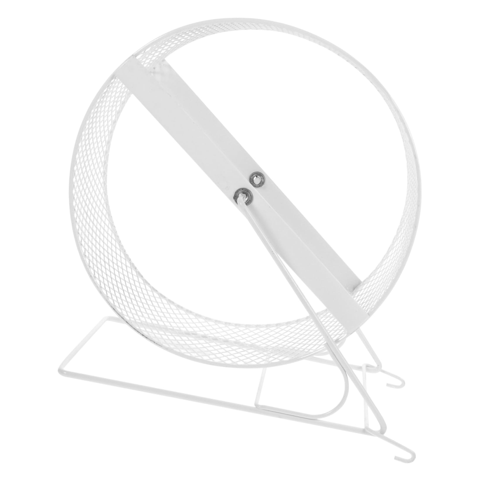 ABOOFAN Rueda De Ejercicio Silenciosa para Hámster, Rueda De Chinchilla De Hierro Blanco, Diámetro 32 Cm, Juguete para Pequeños Roedores, Uso Jaulas para Mascotas Pequeñas