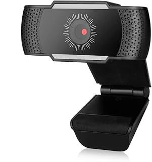 JXZNLINK JR25 Full HD Webcam 1080p with Microphone, AutoFocus 30fps Video Calling, USB Web Camera, Plug and Play, Works with Skype, Zoom, FaceTime, Hangouts, PC/Mac/Laptop/MacBook/Tablet - Black