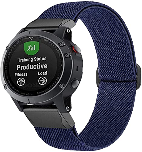 Bracelet nylon Garmin Fenix 6X 5X élastique de 26mm couleur agate pour montre connectée