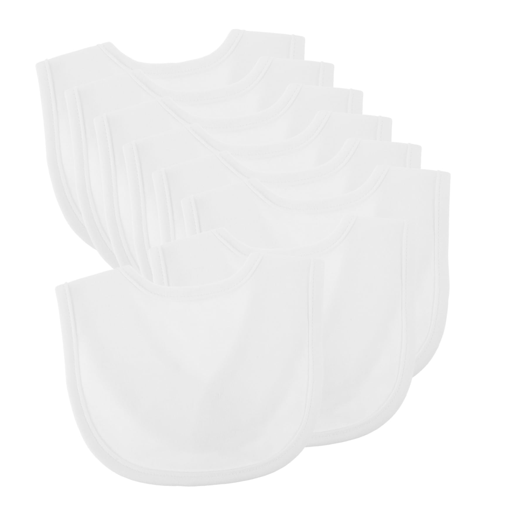 8 pièces Bavoirs Unisex pour Coton Absorbant avec Boutons Pression pour Éviter Écoulements et Protéger Vêtements Lors de Alimentation Dentition