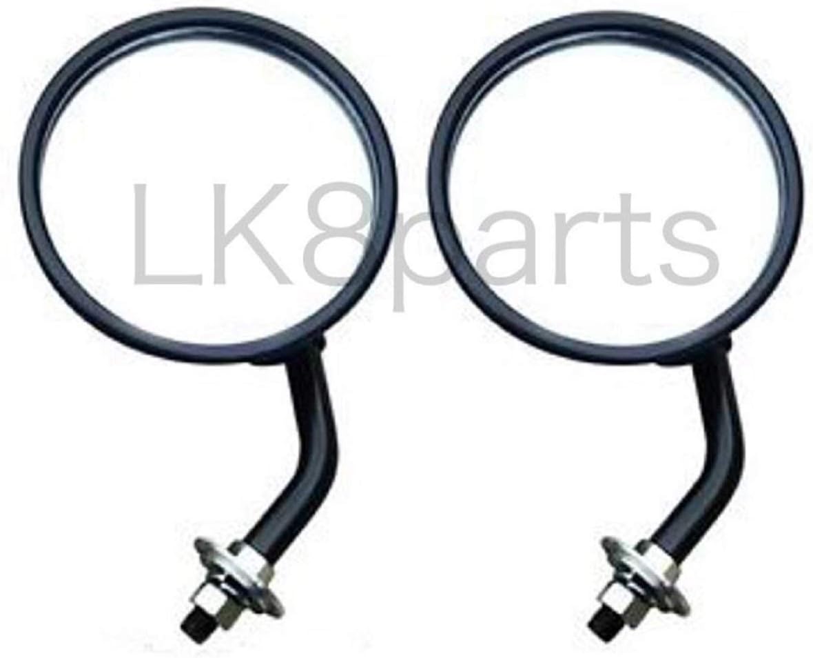 2A 3 Round Wing Mirror with ARM 125MM 