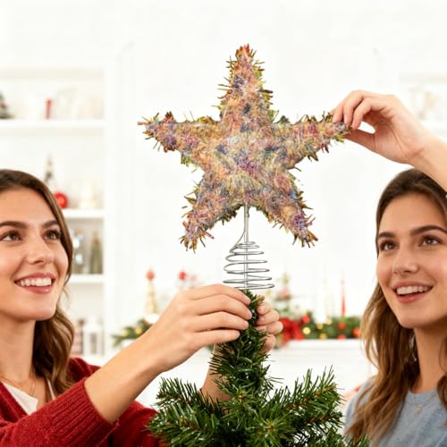 Estrella de Navidad con luces para decorar apartamentos y espacios pequeños sin ocupar espacio 3