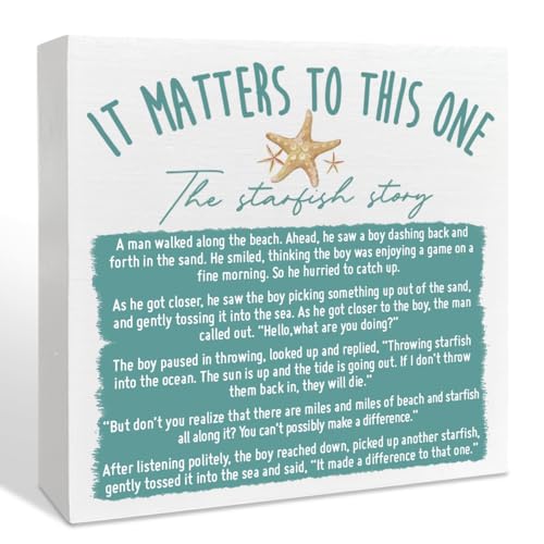 Farmhouse Beach Wooden Box Sign Decor for Home Bedroom Bathroom,