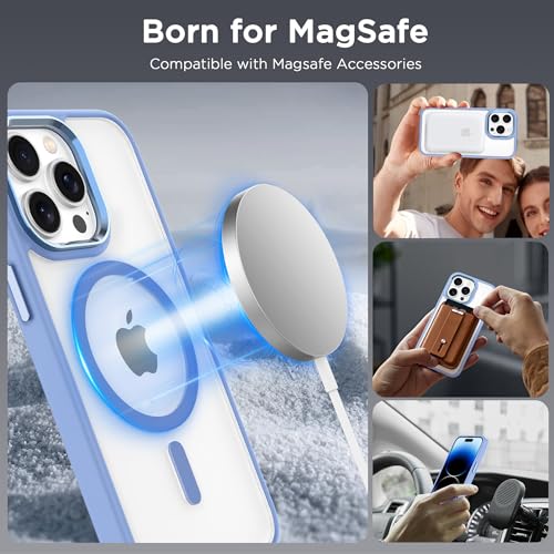 Image of CACOE Magnetic Case for iPhone 14 Pro Max 6.7 inch, Light Blue