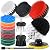 Holikme 15Piece Drill Brush Attachments Set, White Scrub Pads & Sponge, Power Scrubber Brush with Extend Long Attachment All purpose Clean for Grout, Tiles, Sinks, Bathtub, Bathroom, Kitchen & Auto