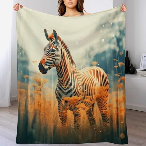 Manta para sofa de cebra polar tejido suave y reversible para tardes de pelicula en el salon 2