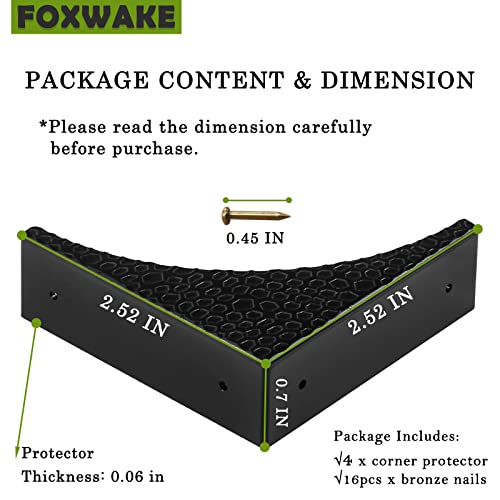 Foxwake 1-1 Black Metal Corner Guards Decorative Wood Funiture thumb #1