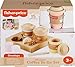 Fisher-Price Wood Pretend Play Toy Coffee to Go Café Set, 15-Piece Wooden Playset with Cups & Food for Preschool Kids Ages 3+ Years ​