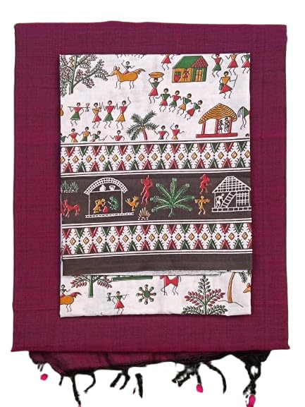 Traditional Cotton Saree with Printed Blouse Piece | Soft & Breathable Fabric | Lightweight Daily Use Ethnic Saree for Women (P)-image-44