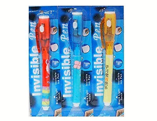 Image of ISKA Portable Invisible Magic Pen with UV-Light (Random Color) Pack of 4