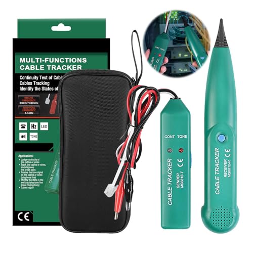CJBIN MS6812 Cable Tracker do przełamywania kabli, tester kabli do lokalizowania kabli sieciowych, lokalizator kabli do kabli sieciowych, tracker kabli do przewodów telefonicznych i kabli