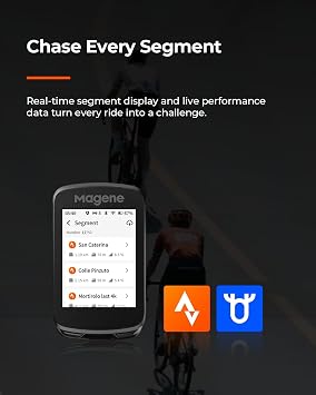 Magene C606 V2 Bike Computer GPS 2.8 Color Touchscreen, Multi-Scenario ClimbPro, Live Segments, Cycling Dynamics, Offline Navigation & 15-25Hr Battery