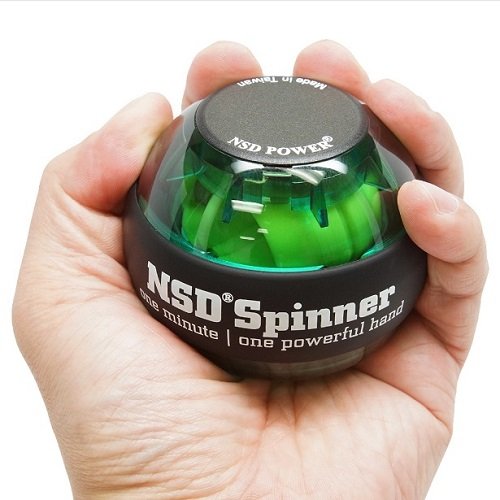 NSD Essential Spinner Gyro Hand Grip Strengthener Wrist Forearm Exerciser, Green