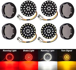 PBYMT 1157 Front Rear Turn Signal Light Kit LED SMD Bulb Smoke Lens