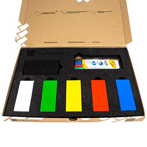 Kit di etichette magnetiche colorate.