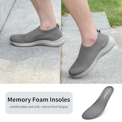 Image of TIOSEBON Men's Slip On Walking Shoes Arch Support Knit Mesh Lightweight Casual Comfortable Gym Workout Running Tennis Travel Standing Sneakers
