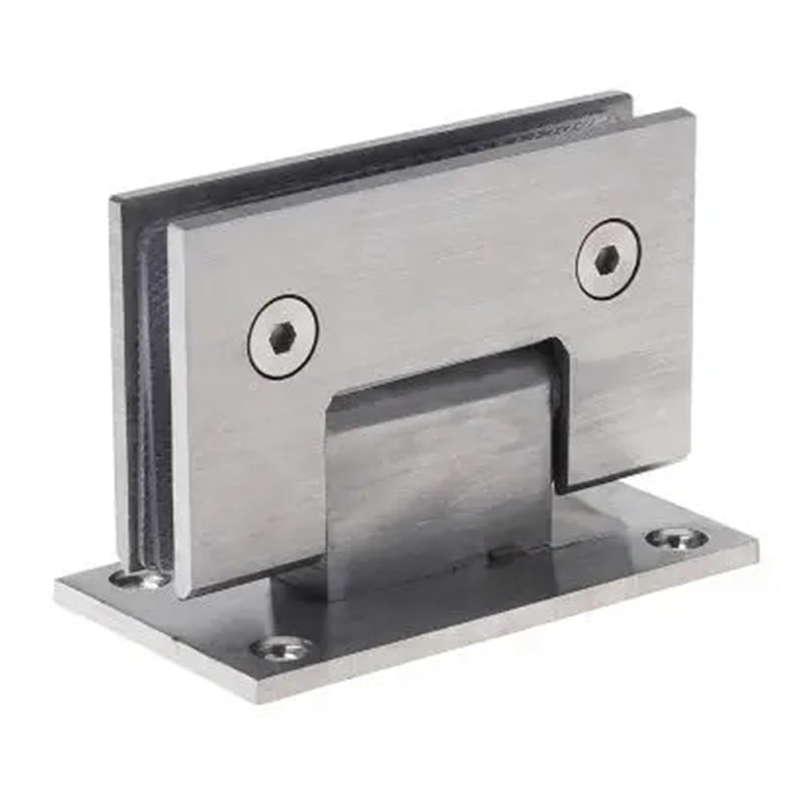 FQJYXWEWL Stainless Steel Clip Shower Room Glass Door Hinge Frameless Clamp 90 Degree 1Pcs