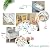 HAOKHOME Shelf Liner and Cabinet Liner Boho Leaf, Self-Adhesive Drawer Liners, Peel and Stick Contact Paper for Kitchen Cabinets and Cupboard, Bathroom Drawers, Green/White 17.3in x 6.5ft