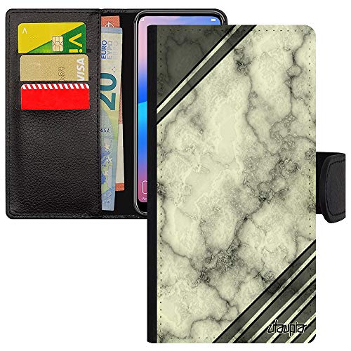 Coque iPhone 12 Portefeuille Marbre Gris pour Telephone Elegant au Quotidien