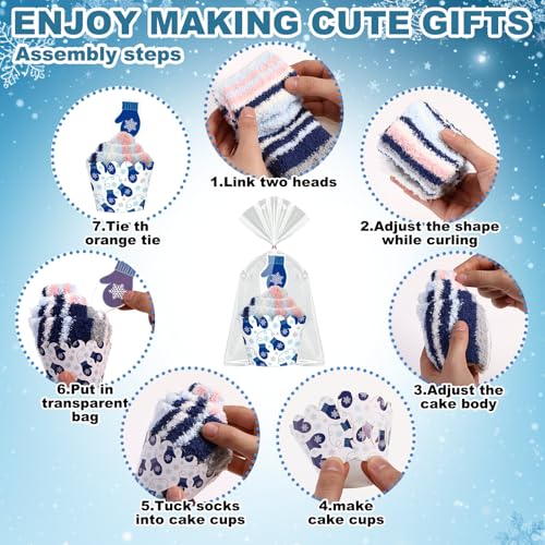 Image of Suhine Christmas Cupcake Fuzzy Socks Women