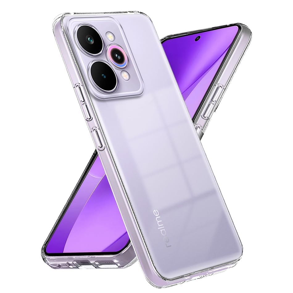 Image of COVERBLACK Soft Rubber Silicon Clear Case Back Cover Compatible for Realme 15 Pro 5G - Transparent