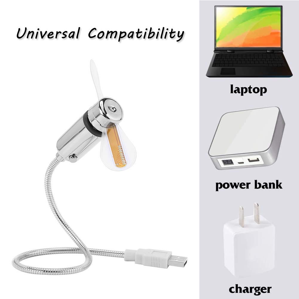 Mini Ventole USB Ventola Di Raffreddamento Flessibile Laptop A Collo Di Cigno Con Display Orologio A LED Accessorio Notebook PC Durevole E Regolabile Da 5,02 € | DHgate - Foto 8