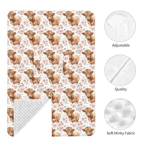 Image of Cow Prints Baby Car Seat Canopy Cover Multi Use Nursing Cover for Newborn Car Seat Canopy Mom Nursing Breastfeeding Covers Newborn Shower Gifts (pinkhlcow)