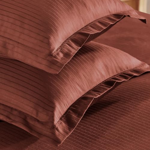 Image of myTrident Bedsheet for Double Bed King Size | 108 inch x 108 inch | Ember