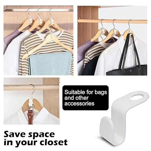 120 Stück Kleiderbügel Platzsparend - Kleiderbügel Verbindungshaken Platzsparende Kleiderbügel Haken für Kleiderschrank Organizer Garderobe