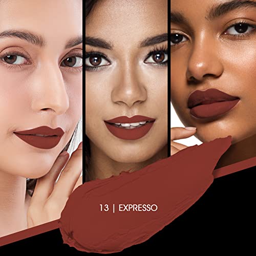 Image of Colors Queen Kiss Lips Matte Lipstick | Smudge Proof & Non Transfer | Creamy Matte Long Stay Lipstick for Women (13 - Expresso)