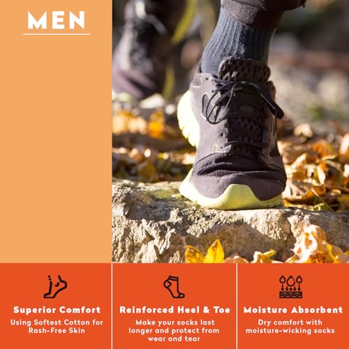 Image of Supersox Calf Length Sports Socks For Men Combo, Made With Durable Breathable Cotton, Anti Odour, Anti Bacterial, Anti Sweat, Moisture Aborbant with Thick Cushioned Bottom (Multicolor, Pack of 3)