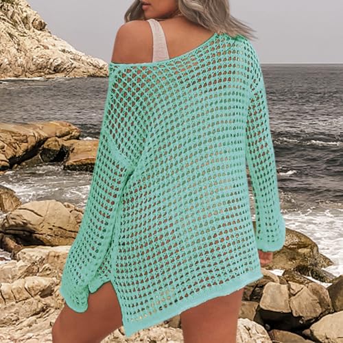 Image of CoCozy Crochet Cover Up for Women Mesh Hollow Out Bikini Cover Ups for Swimwear Summer Swimsuit 2026